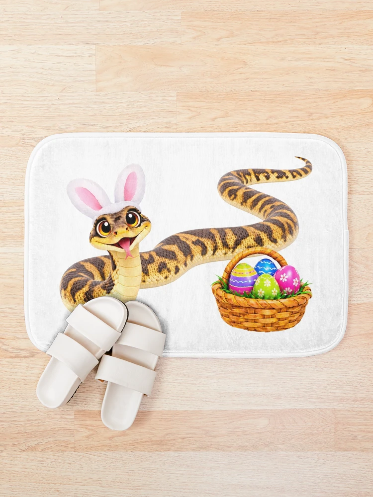 Thumbnail 1 of 6, Bath Mat, Timor Python Easter Basket designed and sold by Sillytoe.
