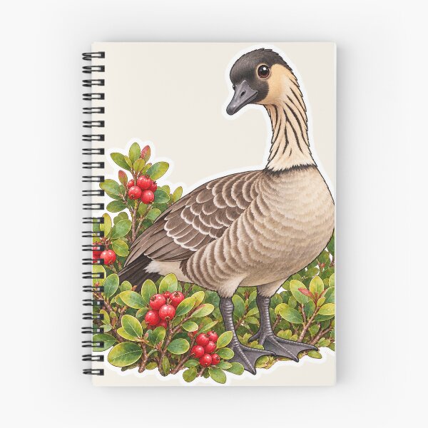 Item preview, Nene Hawaiian Goose with Ohelo Berries designed and sold by peachycrossing.