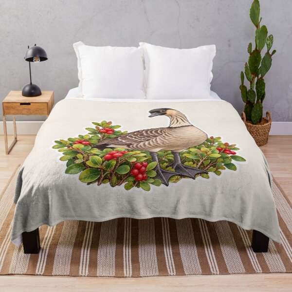Item preview, Nene Hawaiian Goose with Ohelo Berries designed and sold by peachycrossing.