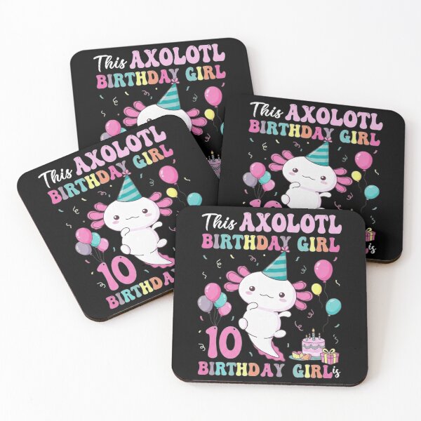 Item preview, Axolotl Birthday Girl Age 10 Cute Party Celebration designed and sold by MiALopezArt.