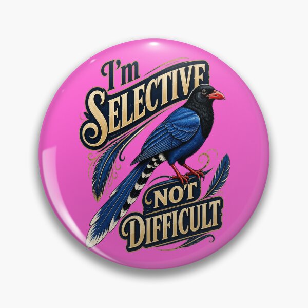 Item preview, Red-billed Blue Magpie Shirt - I'm Selective, Not Difficult - Asian Corvid Tee - Vintage Fashion Exotic Bird Graphic designed and sold by Max Store.