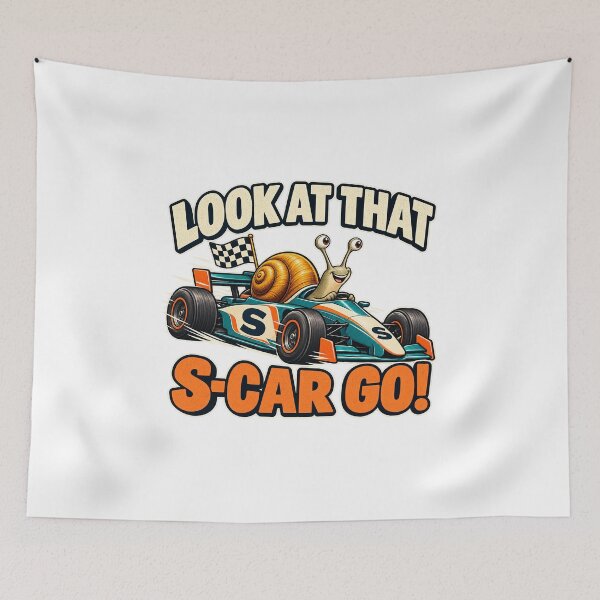 Item preview, LOOK AT THAT S-CAR GO - ⚡ GRAND PRIX GASTROPOD ⚡ designed and sold by WheelieGdArt.