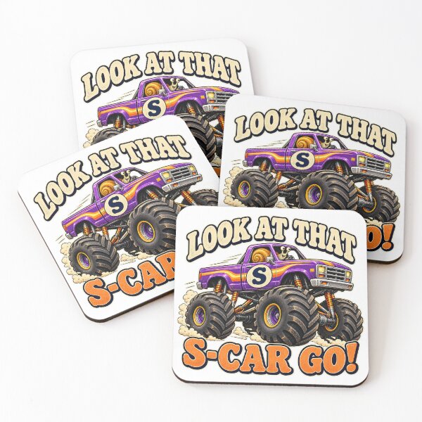Item preview, LOOK AT THAT S-CAR GO - ⚡ MONSTER TRUCK⚡ designed and sold by WheelieGdArt.