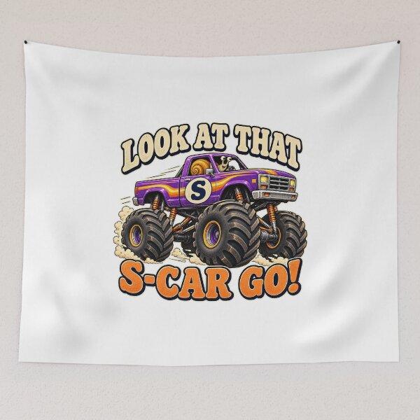 Item preview, LOOK AT THAT S-CAR GO - ⚡ MONSTER TRUCK⚡ designed and sold by WheelieGdArt.