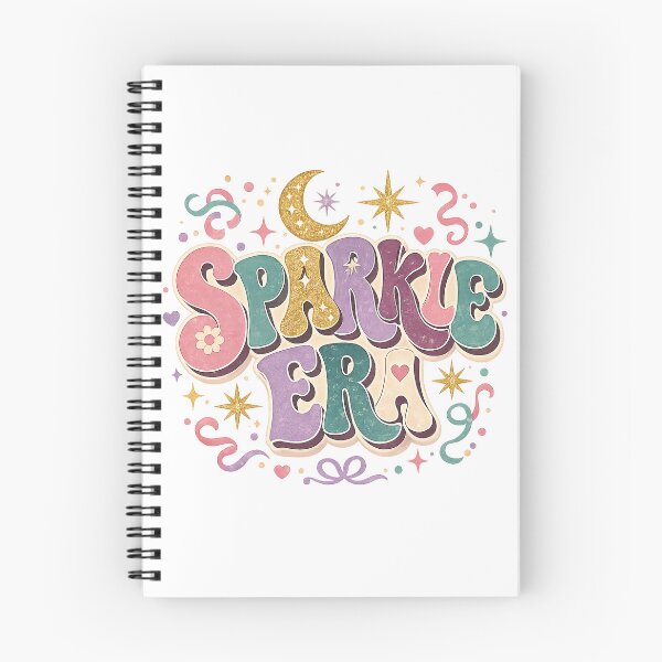 Item preview, Sparkle Era Retro Groovy Celestial Positive Vibes Cute Typography Design designed and sold by inkoutninja.