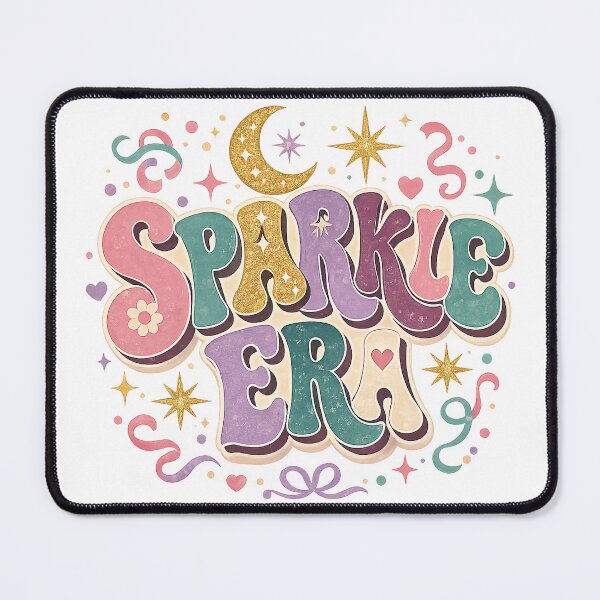 Item preview, Sparkle Era Retro Groovy Celestial Positive Vibes Cute Typography Design designed and sold by inkoutninja.