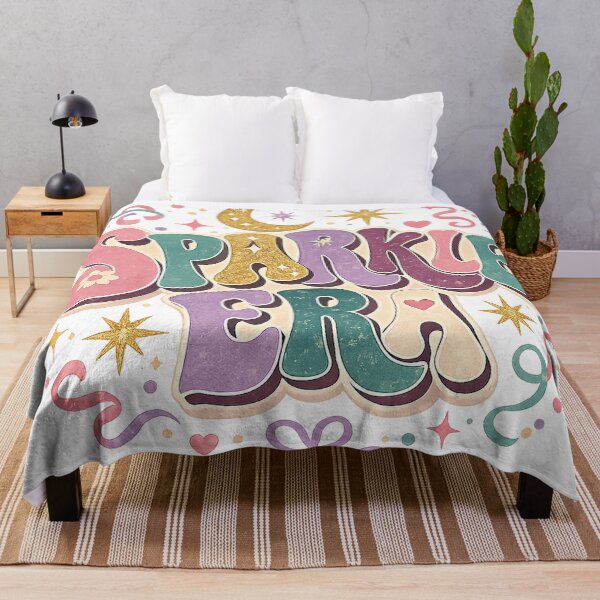 Item preview, Sparkle Era Retro Groovy Celestial Positive Vibes Cute Typography Design designed and sold by inkoutninja.