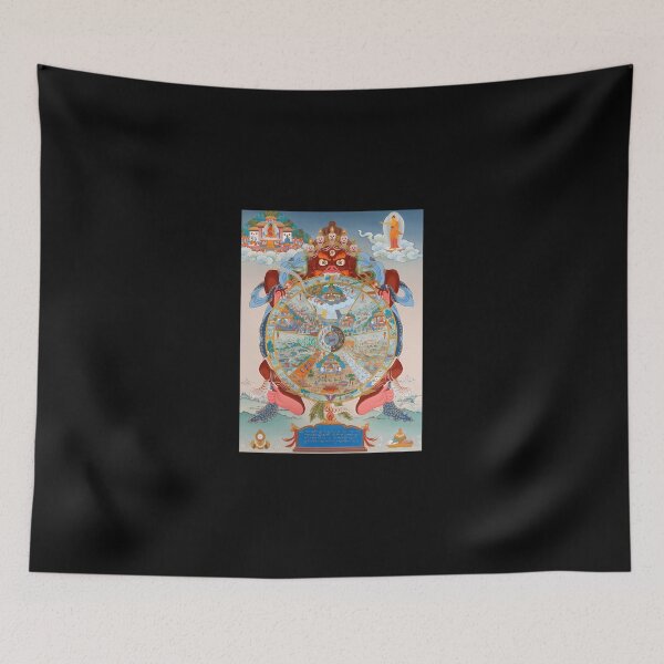 Item preview, Tibetan-Buddhist-Thangka---Wheel-Of-Life---Bhavachakra designed and sold by neallyoho.
