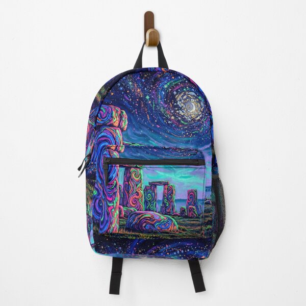 Item preview, Stonehenge Neon Glow Blacklight Oil Painting Print designed and sold by CleverCulture.
