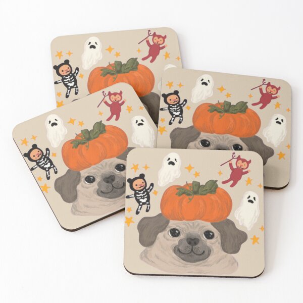 Item preview, Spooky Whimsical Pug Pumpkin Cute Halloween designed and sold by Sasrisarrart.