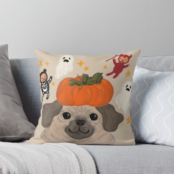 Item preview, Spooky Whimsical Pug Pumpkin Cute Halloween designed and sold by Sasrisarrart.