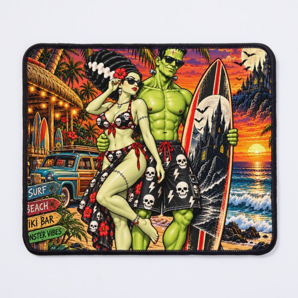 Item preview, Monster Beach Couple – Gothic Surf Style designed and sold by OzyWear.