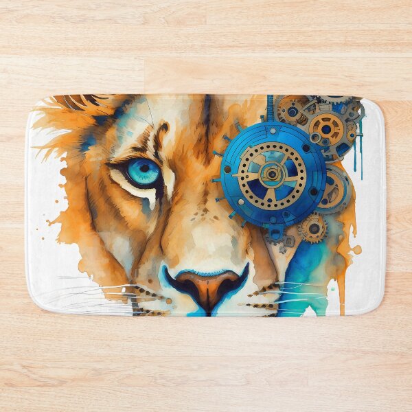 Item preview, Steampunk Lioness Face With Mechanical Gears And Cogs  designed and sold by DEC02.