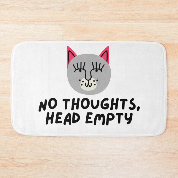 Item preview, No Thoughts Head Empty Gray Cat With Lashes designed and sold by Fani*.