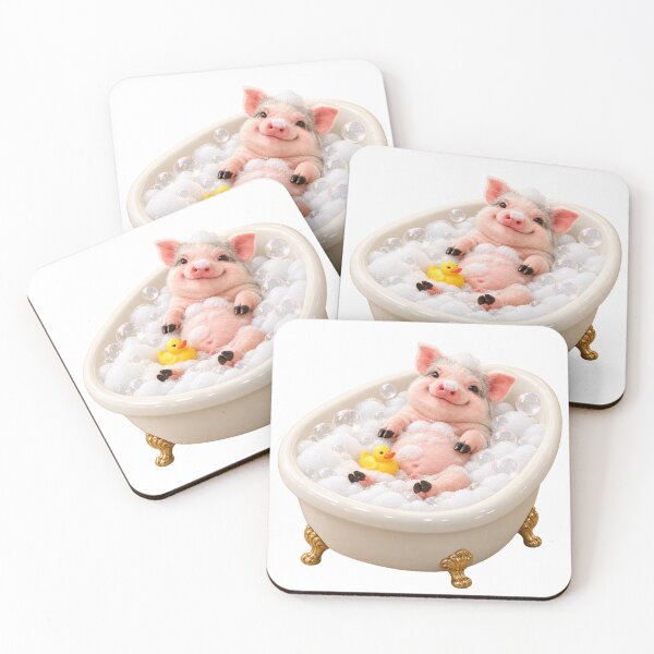 Item preview, Cozy Mini Pig Bathtub designed and sold by Sillytoe.