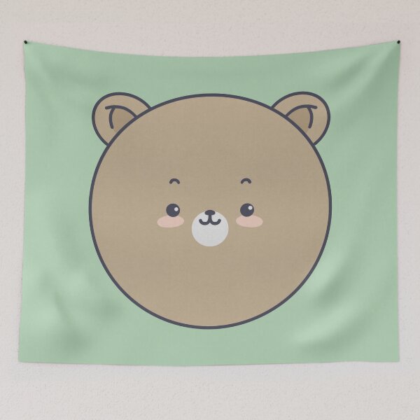 Item preview, Cute Round Brown Bear Face designed and sold by tammist.