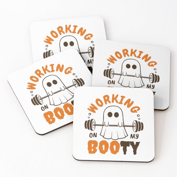 Item preview, Working on My Booty – Funny Halloween Ghost Gym Workout designed and sold by AandBCollective.
