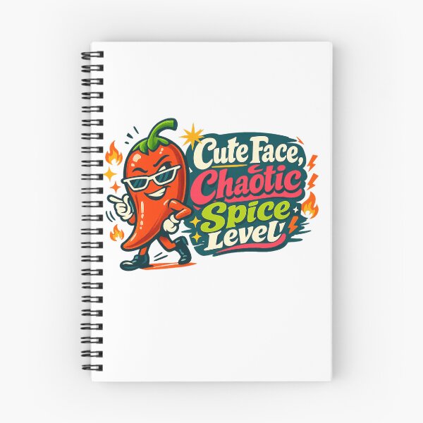 Item preview, Cute Face Chaotic Spice Level Funny Chili Pepper Spicy Food Design designed and sold by inkoutninja.