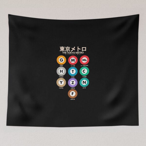 Item preview, Tokyo-Subway-Alphabet-Map-City-Metro-Poster-Japan-Underground-Print-Japanese-City-Wall-Artalphabet-Map.-City-Metro-Poster-Japan-Underground-Print-Japanese-City-Wall-Art. designed and sold by reschslav.