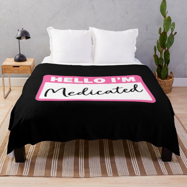 Artikelvorschau, Hello I'm Medicated Name Tag Badge Funny Life Humor entworfen und verkauft von JaymeOctober.