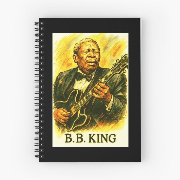 Item preview, BB King Painterly Guitar Portrait Design designed and sold by Stephen Jacobs.