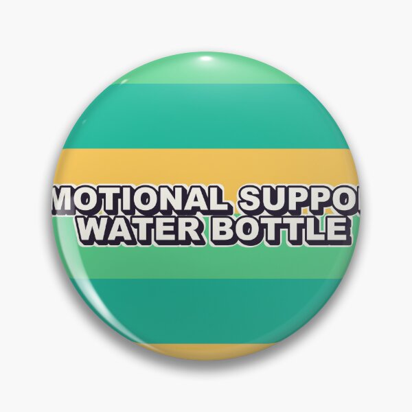 Artikelvorschau, Lustiger Retro-Shirt-Aufkleber mit emotionaler Unterstützungs-Wasserflasche entworfen und verkauft von Alphakenon.