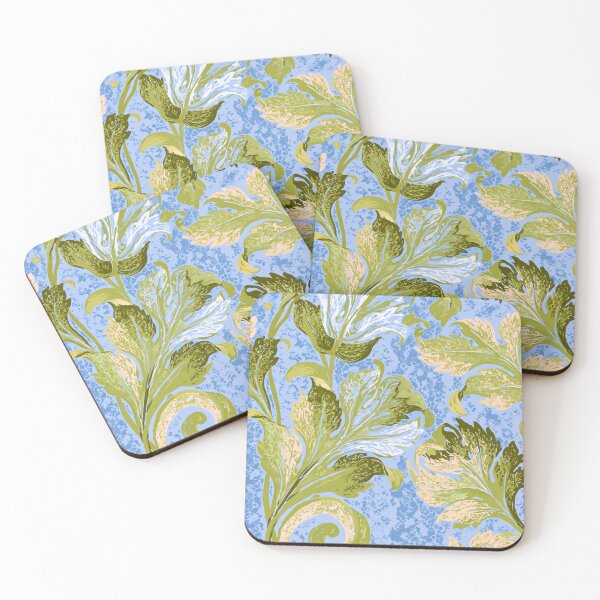 Item preview, Olive Green Acanthus Leaf - Spiny Plant Blue designed and sold by scicilysimonee.