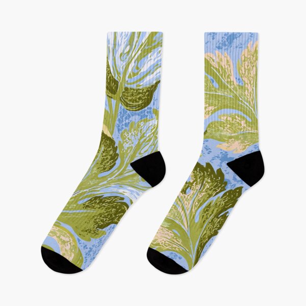 Item preview, Olive Green Acanthus Leaf - Spiny Plant Blue designed and sold by scicilysimonee.