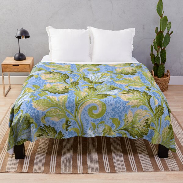 Item preview, Olive Green Acanthus Leaf - Spiny Plant Blue designed and sold by scicilysimonee.