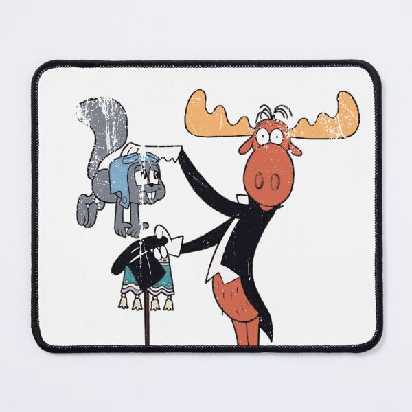 Item preview, Distressed Vintage Style Rocky and Bullwinkle designed and sold by Offset Vinyl Film.