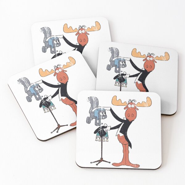 Item preview, Distressed Vintage Style Rocky and Bullwinkle designed and sold by Offset Vinyl Film.