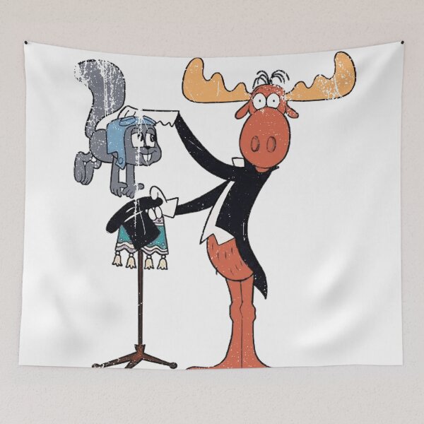 Item preview, Distressed Vintage Style Rocky and Bullwinkle designed and sold by Offset Vinyl Film.