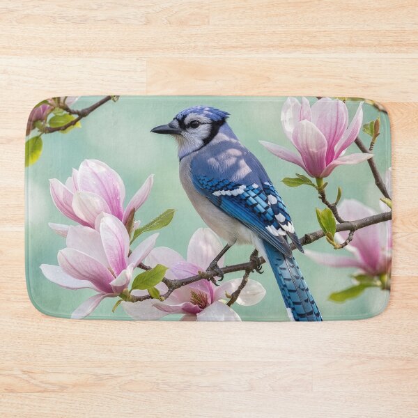 Item preview, Blue Jay Perches in Magnolia Tree designed and sold by Tridentulus.