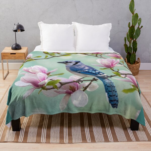 Item preview, Blue Jay Perches in Magnolia Tree designed and sold by Tridentulus.