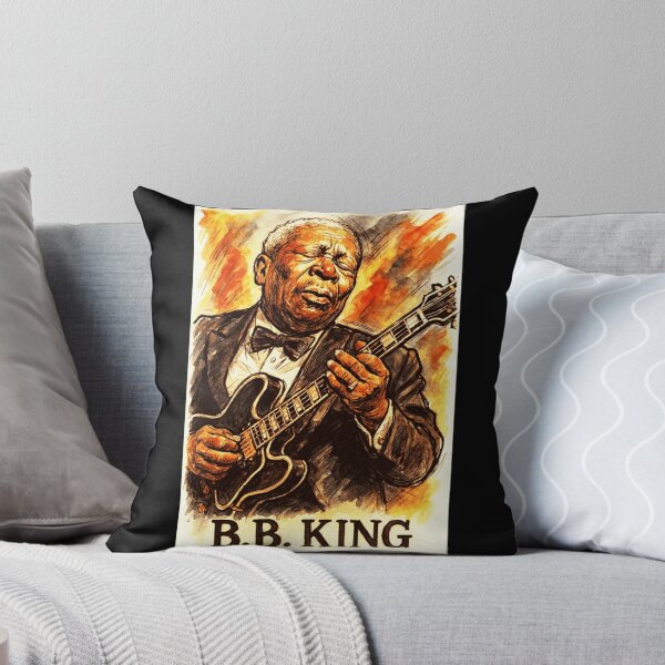 Item preview, BB King Painterly Guitar Portrait Design designed and sold by Stephen Jacobs.