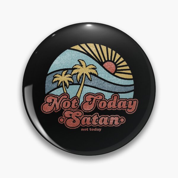 Item preview, Not Today Satan Retro Beach Sunset designed and sold by Abraia77.