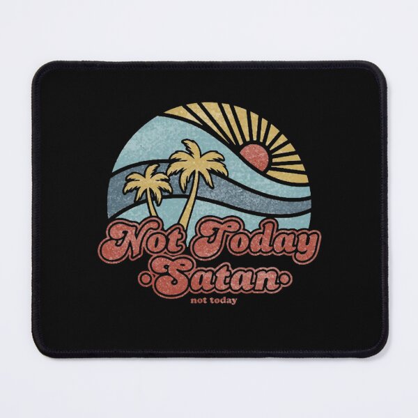 Item preview, Not Today Satan Retro Beach Sunset designed and sold by Abraia77.