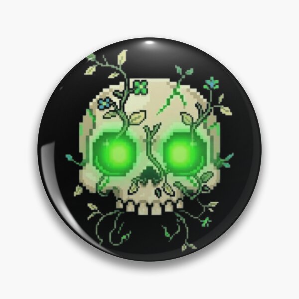Item preview, Pixel Art Nature Skull - Wildflowers designed and sold by cutbeastfactory.