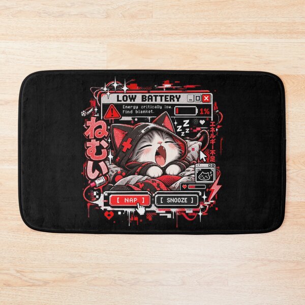 Item preview, Low Battery - Sleepy Cat Glitch Manga designed and sold by Visual Dept..