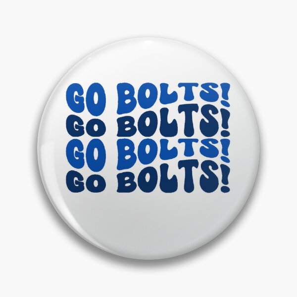 Item preview, Go Bolts! Tampa Bay Lightning Hockey Fan Retro Blue Design designed and sold by AandBCollective.