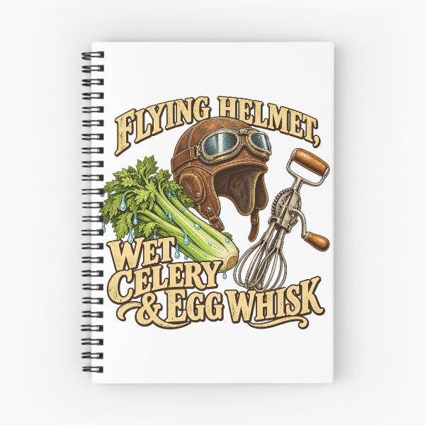 Item preview, FLYING HELMET, WET CELERY & EGG WHISK designed and sold by WheelieGdArt.