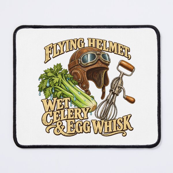 Item preview, FLYING HELMET, WET CELERY & EGG WHISK designed and sold by WheelieGdArt.