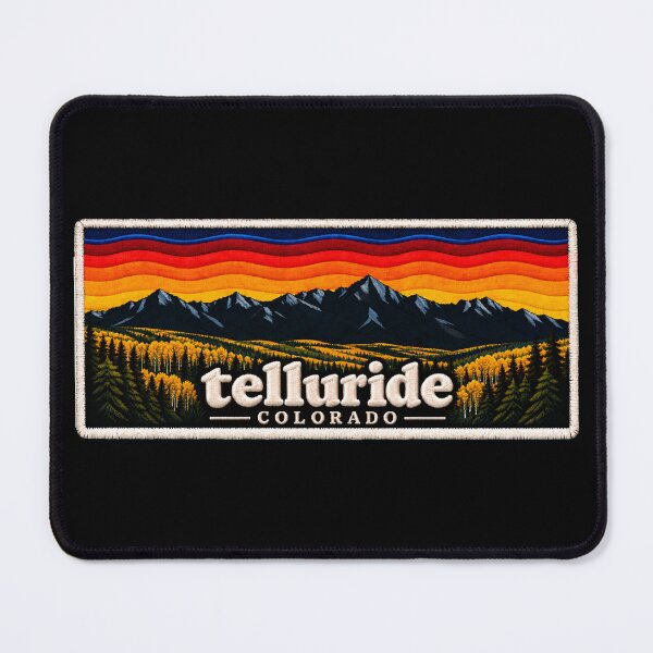 Item preview, Telluride Colorado Embroidered Patch – Vintage Mountain Sunset designed and sold by Swanny's Custom T-shirt and Gift Designs.
