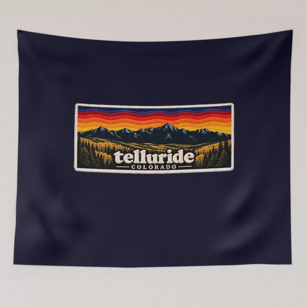 Item preview, Telluride Colorado Embroidered Patch – Vintage Mountain Sunset designed and sold by Swanny's Custom T-shirt and Gift Designs.