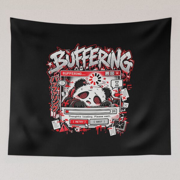 Item preview, Buffering - Dizzy Panda Glitch Manga designed and sold by Visual Dept..