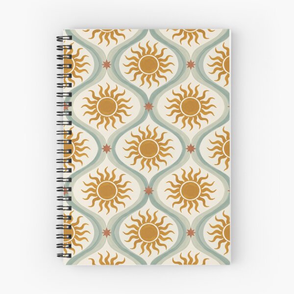 Item preview, Estampado de sol mostaza estilo bohemio retro de mediados de siglo designed and sold by arteresting-art.