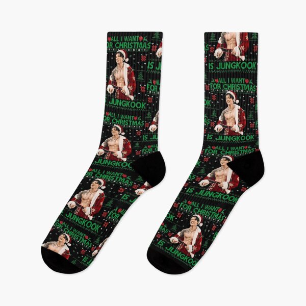 Item preview, All I Want For Christmas Is Jungkook, BTS Kpop Ugly Christmas Sweater designed and sold by BalouEdison.
