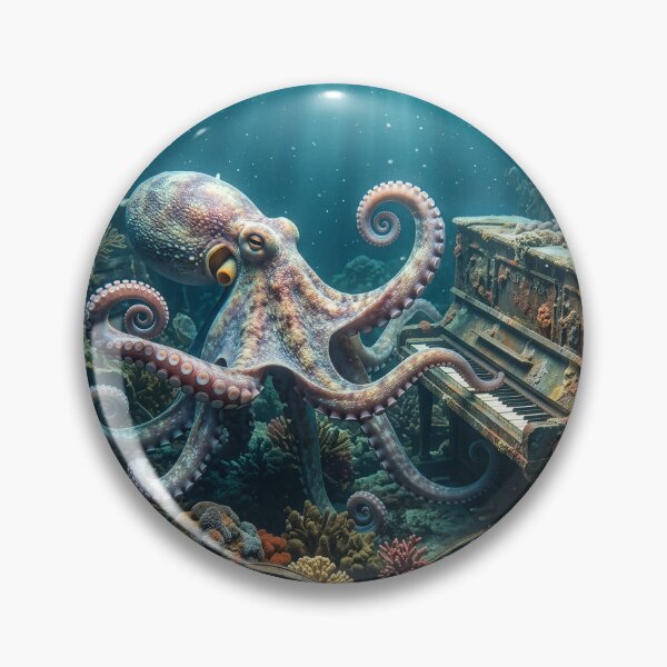 Item preview, Octopus Plays Piano in Long Submerged Saloon designed and sold by Tridentulus.