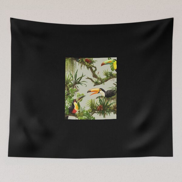 Item preview, Toucans-And-Bromeliads---Canvas-Background designed and sold by rawlekab.