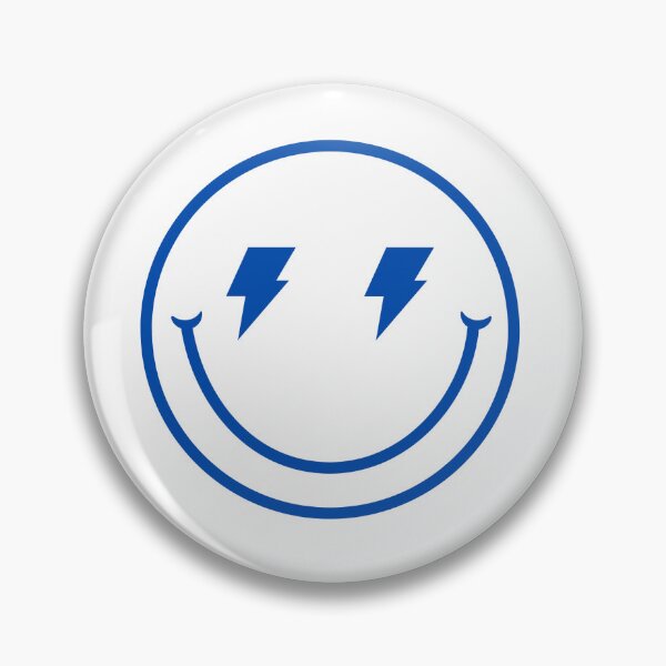 Item preview, Tampa Bay Lightning Smiley Face – Retro Hockey Lightning Bolt Design designed and sold by AandBCollective.